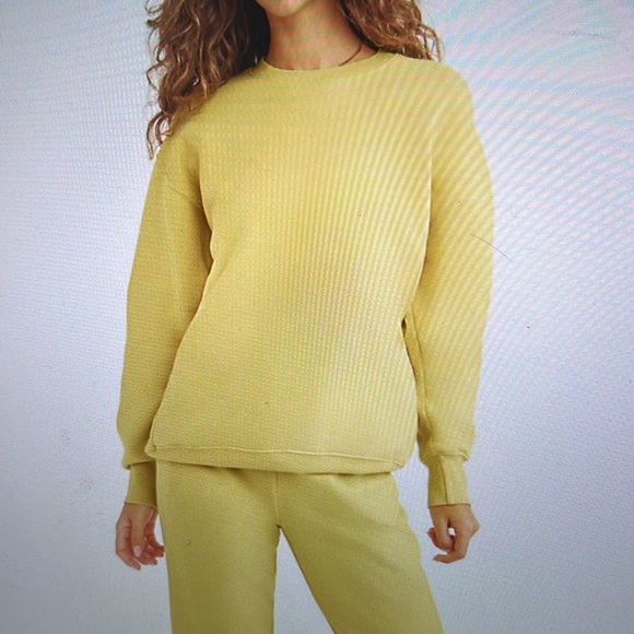 TNA cozy fleece boyfriend crew sweatshirt - Picture 1 of 5